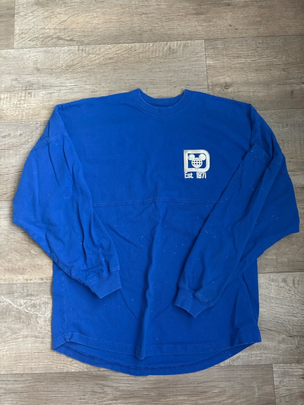 Disney 2020 Wishes Come True Blue Glitter Spirit Jersey Shirt ADULT SZ S
